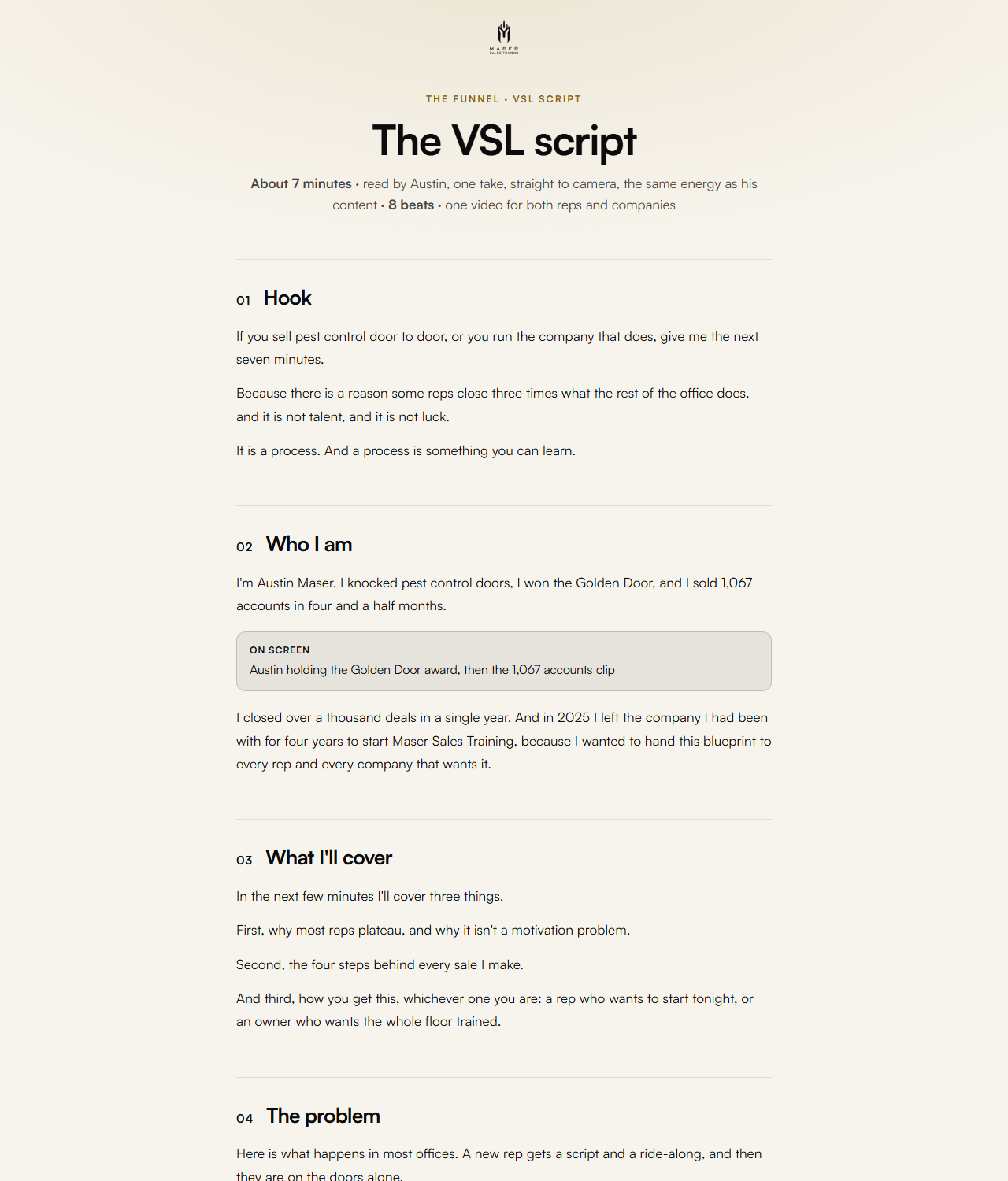 VSL script preview
