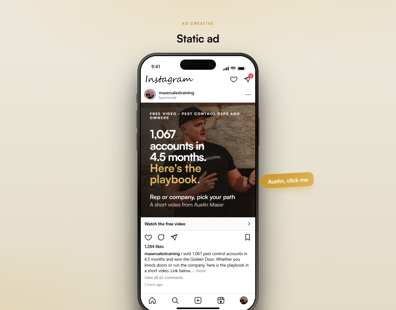Static ad preview